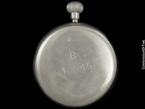 1940's Rolex WWII British Military Vintage Antique Mens Pocket Watch - Rare Outer Case