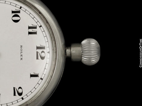 1940's Rolex WWII British Military Vintage Antique Mens Pocket Watch - Rare Outer Case