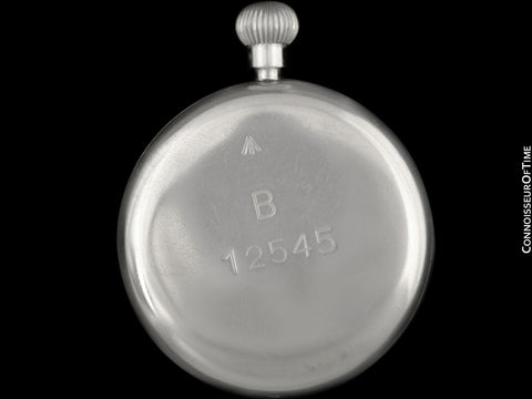 1940's Rolex WWII British Military Vintage Antique Mens Pocket Watch - Rare Outer Case