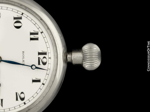 1940's Rolex WWII British Military Vintage Antique Mens Pocket Watch - Rare Outer Case