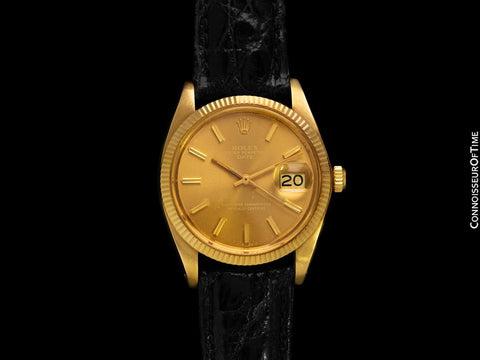1976 Rolex Oyster Perpetual Date (Datejust) Mens Watch in Superior Condition with "David Beckham" Dial - 14K Gold