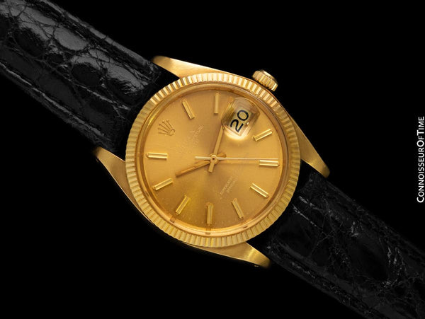 1976 Rolex Oyster Perpetual Date (Datejust) Mens Watch in Superior Condition with "David Beckham" Dial - 14K Gold