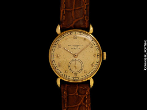 1940 Patek Philippe Vintage Mens Midsize Ref. 590 Tiffany & Co. Double Signed Watch - 18K Gold