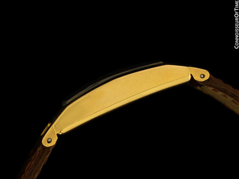 1942 Patek Philippe "Tegolino" Vintage Mens Rectangular 18K Gold Watch - Papers
