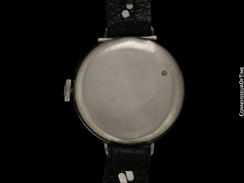 1910's Rolex Rare Vintage Mens World War I Era Military Officers Full-Hunter Trench Watch - Nickel