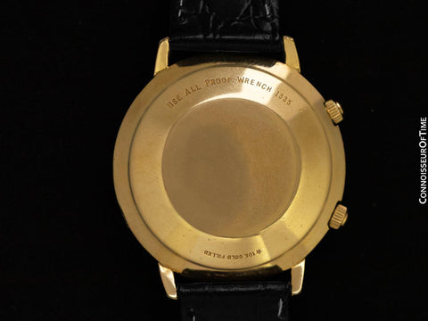 1960's Jaeger-LeCoultre Vintage Mens Memovox Alarm Reveil, Automatic - 10K Gold Filled
