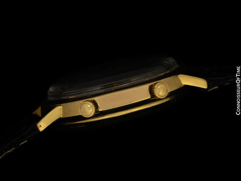 1960's Jaeger-LeCoultre Vintage Mens Memovox Alarm Reveil, Automatic - 10K Gold Filled