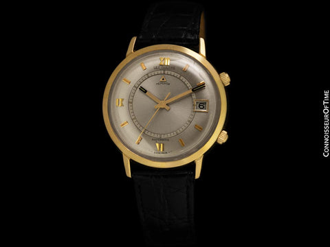 1960's Jaeger-LeCoultre Vintage Mens Memovox Alarm Reveil, Automatic - 10K Gold Filled