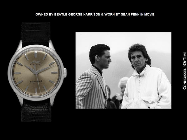 1960's Mido Multifort Vintage Watch - Owned by Beatle George Harrison & Worn by Sean Penn with Madonna in Shanghai Noon