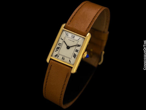 Cartier Vintage Ladies Tank Mechanical French Market Watch - Solid 18K Gold