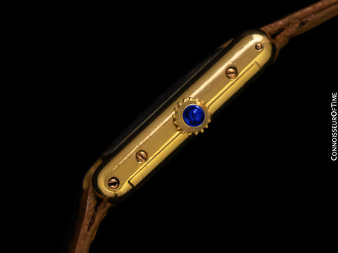 Cartier Vintage Ladies Tank Mechanical French Market Watch - Solid 18K Gold