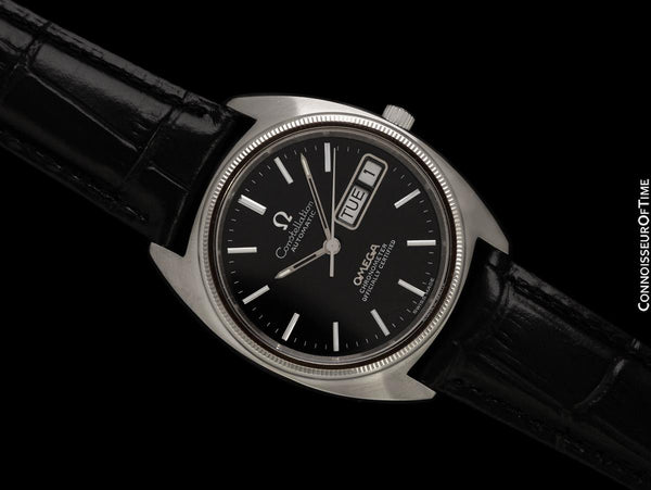 1972 Omega "C" Constellation Vintage Mens Automatic Chronometer Watch, Day Date - Stainless Steel & 18K White Gold