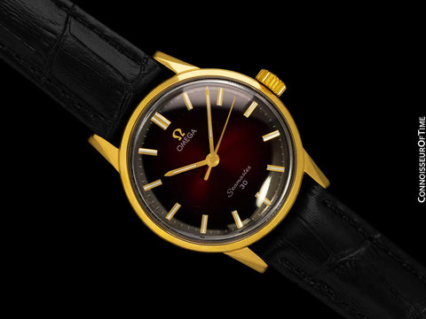 1962 Omega Seamaster 30 Vintage Mens Handwound Watch, Larger 35mm Model - 18K Gold Plated & Stainless Steel