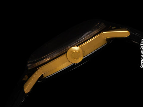 1962 Omega Seamaster 30 Vintage Mens Handwound Watch, Larger 35mm Model - 18K Gold Plated & Stainless Steel