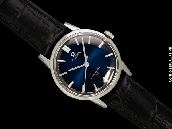 1962 Omega Seamaster 30 Vintage Mens Handwound Watch, Larger 35mm Model - Stainless Steel