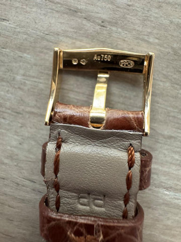 1942 Patek Philippe "Tegolino" Vintage Mens Rectangular 18K Gold Watch - Papers