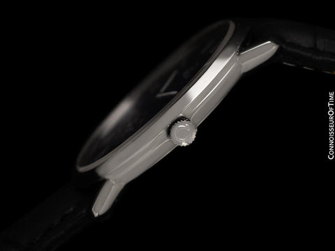 1973 Omega De Ville Vintage Mens Handwound Watch with Embossed Dial - Stainless Steel