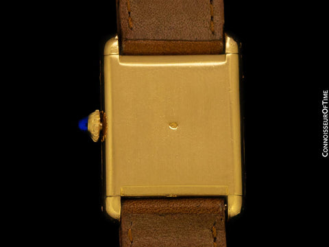 Cartier Vintage Ladies Tank Mechanical French Market Watch - Solid 18K Gold