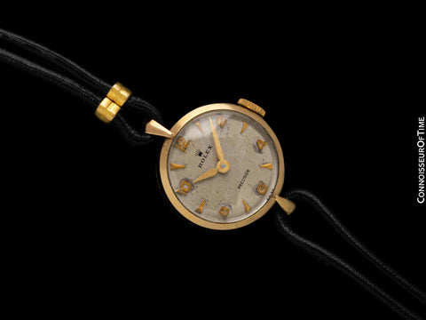 1958 Rolex Pre-Cellini Vintage Larger Ladies Dress Watch - 9K Gold