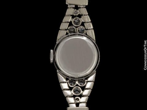 1960's Rolex Ladies Vintage Cocktail Watch - 18K White Gold & Diamonds