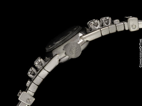 1960's Rolex Ladies Vintage Cocktail Watch - 18K White Gold & Diamonds