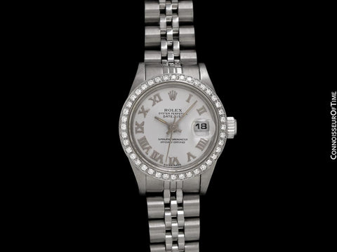 Rolex Ladies Datejust Ref. 69174 Stainless Steel & Diamond Watch with Full Servicing - Original Papers