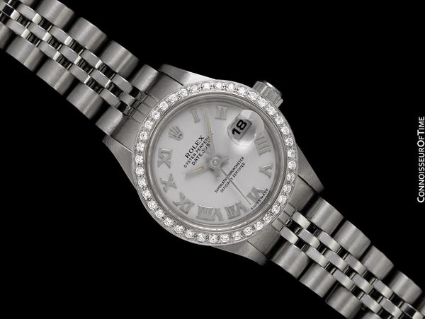 Rolex Ladies Datejust Ref. 69174 Stainless Steel & Diamond Watch with Full Servicing - Original Papers