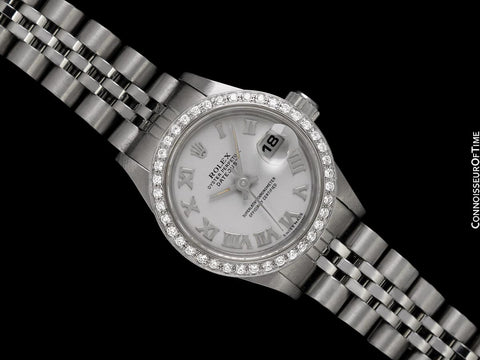 Rolex Ladies Datejust Ref. 69174 Stainless Steel & Diamond Watch with Full Servicing - Original Papers