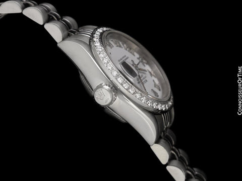 Rolex Ladies Datejust Ref. 69174 Stainless Steel & Diamond Watch with Full Servicing - Original Papers