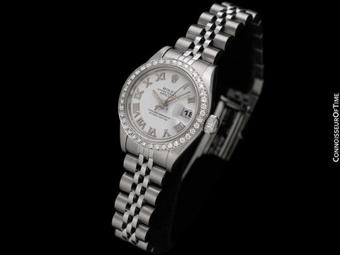 Rolex Ladies Datejust Ref. 69174 Stainless Steel & Diamond Watch with Full Servicing - Original Papers