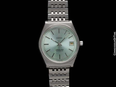 1979 Omega Seamaster Mens Vintage Glacier Blue Dial Bracelet Watch, Automatic, Date - Stainless Steel