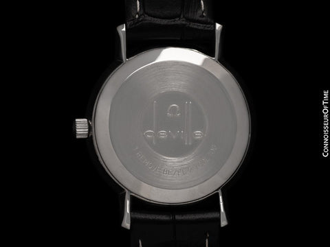 1970's Omega De Ville Vintage Mens Full Size Automatic Watch with Royal Blue Vignette Dial - Stainless Steel