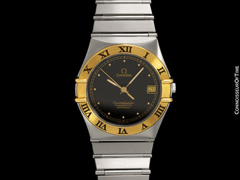 Omega Constellation Manhattan Mens Large Chronometer Watch, Automatic, Date - Stainless Steel & 18K Gold