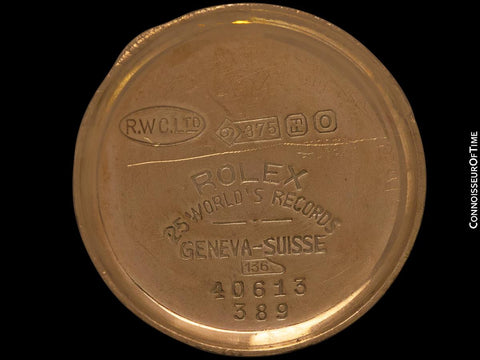 1934 Rolex Ladies Vintage Art Deco Watch with Rare Sector Dial - 9K Gold