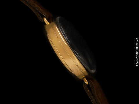 1934 Rolex Ladies Vintage Art Deco Watch with Rare Sector Dial - 9K Gold