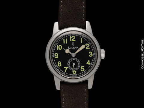 Bulova Hack Field Military Style Watch - Personally Owned & Worn By Ian McDonald with Two COAs