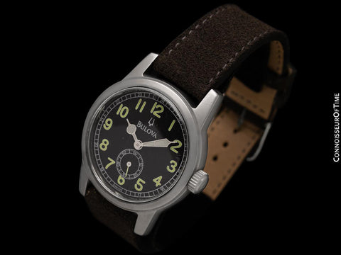 Bulova Hack Field Military Style Watch - Personally Owned & Worn By Ian McDonald with Two COAs