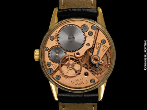 1946 Omega 30 T2 Based Classic Vintage Mens Handwound Watch - 18K Gold Plated