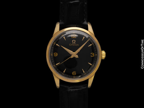 1946 Omega 30 T2 Based Classic Vintage Mens Handwound Watch - 18K Gold Plated