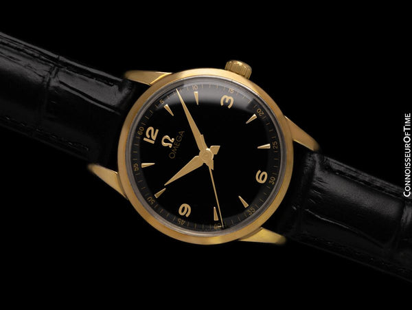 1946 Omega 30 T2 Based Classic Vintage Mens Handwound Watch - 18K Gold Plated