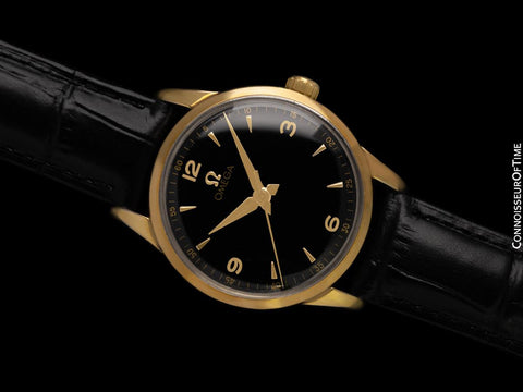 1946 Omega 30 T2 Based Classic Vintage Mens Handwound Watch - 18K Gold Plated