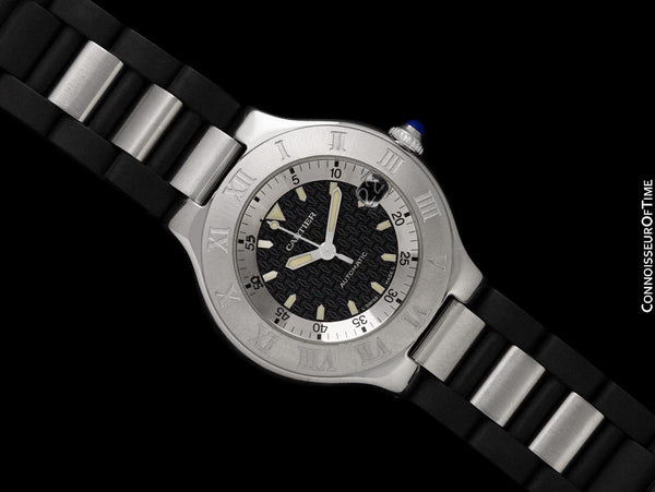 Cartier 21C Mens Autoscaph Automatic Watch, Ref. 2427 - Stainless Steel