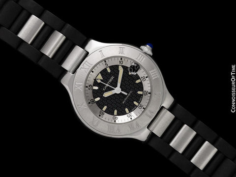 Cartier 21C Mens Autoscaph Automatic Watch, Ref. 2427 - Stainless Steel