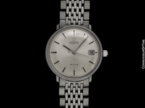 1968 Omega De Ville Vintage Mens Cal. 565 Automatic Watch with Beads of Rice Bracelet - Stainless Steel