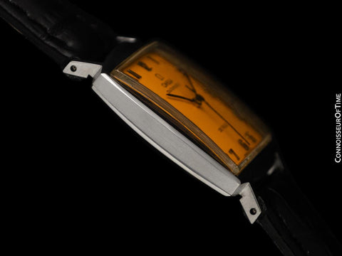 1966 Omega De Ville Vintage Mens Automatic Classic Retro Watch with Golden Yellow Dial - Stainless Steel