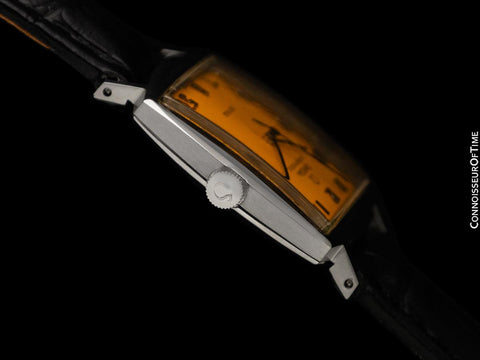 1966 Omega De Ville Vintage Mens Automatic Classic Retro Watch with Golden Yellow Dial - Stainless Steel