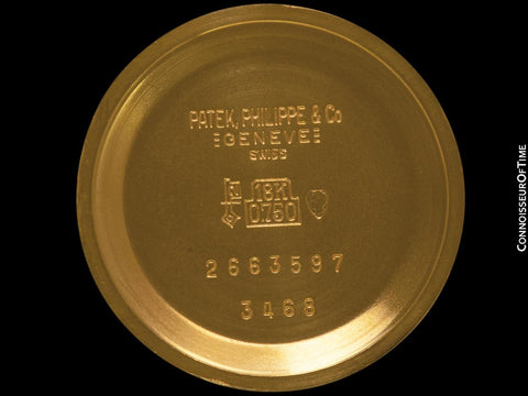 1965 Patek Philippe Vintage Mens Handwound Ref. 3468 18K Gold Dress Watch