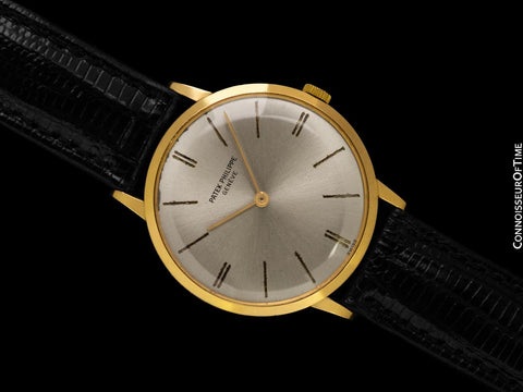 1965 Patek Philippe Vintage Mens Handwound Ref. 3468 18K Gold Dress Watch