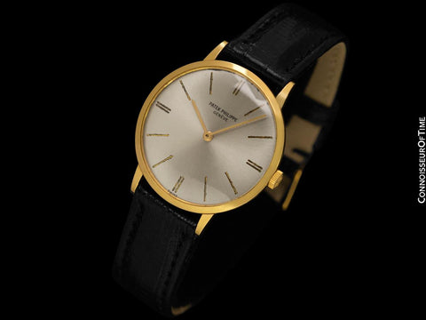 1965 Patek Philippe Vintage Mens Handwound Ref. 3468 18K Gold Dress Watch