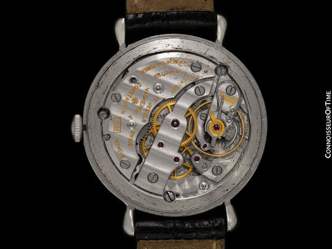 1943 Vacheron & Constantin Vintage Mens Oversized Tear Drop Watch - Stainless Steel